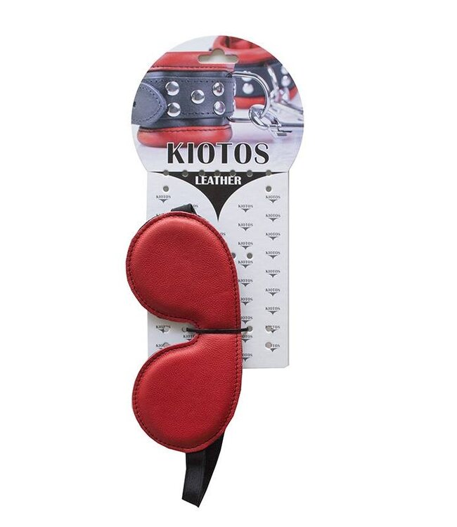 Kiotos Leather Kiotos Red Leather Blindfold Eyemask - Soft, Elastic & Comfortable