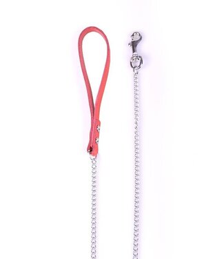 Kiotos Leather Kiotos Leather Rode Leash S Met Draaibare Karabijnhaak - Stevige Hondenriem