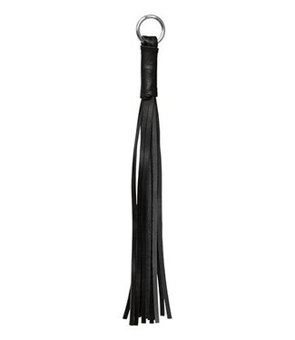 Kiotos Leather Kiotos Leather Leren Whip 25 cm Met 18 Strengen Zwart