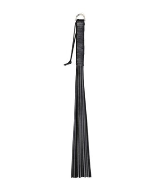 Kiotos Leather Handy Whip Black - 56cm Leather Handle, 16 Strands, Stylish Quality