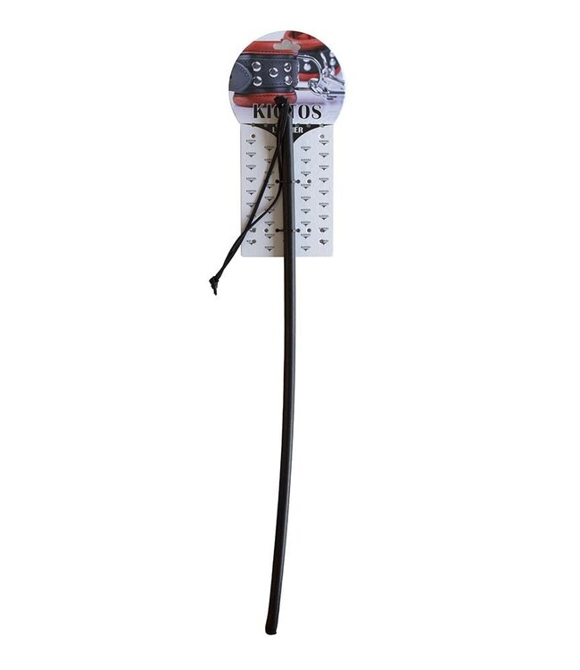 Kiotos Leather Kiotos Poing Whip - 65cm Flexible PVC, Red & Black, Intense Play