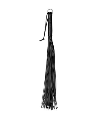 Kiotos Leather Kiotos Leather 60 cm PVC Flogger Met Lederen Handvat En 48 Strengen