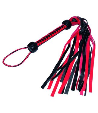 Kiotos Leather Elegant Black & Red Leather Whip - Durable & Stylish Accessory