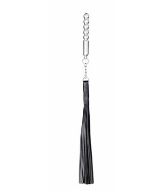 Kiotos Leather Elegant Rotating Leather Whip with 18 cm Aluminium Dildo for BDSM