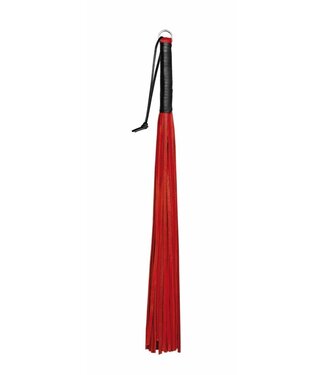 Kiotos Leather Red Leather Whip 60 cm - 24 Straps with Soft Grip for Precision Control