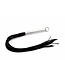 Kiotos Leather Premium Edelstahlpeitsche mit O-Ring – 55 cm, komfortabler Griff