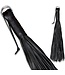 Kiotos Leather Leren Trainingzweep Zwart 60 cm Met 72 Riemen En Comfortabele Grip