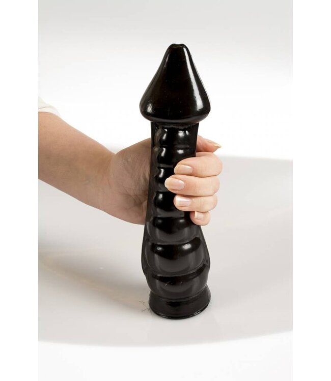 Dinoo Dinoo Europese Geribde Dildo 25 cm Met Puntige Eikel En Beschermhoes