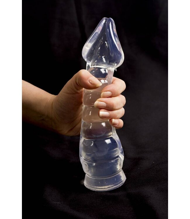 Dinoo Prenocep 25cm Ribbed Dildo - Pointed Glans for Intense Pleasure