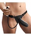 Flexibele Opblaasbare Strap-On Dildo 15 cm Met Verstelbaar T-Back Harnas