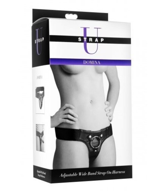 Strap U Verstelbaar Dildo Harnas Met Brede Klittenband En O-Ring