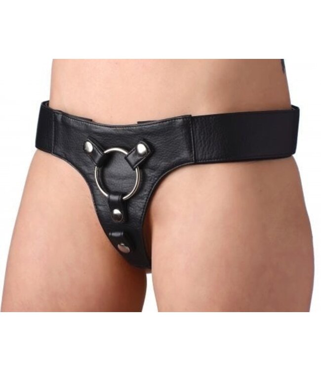 Strap U Verstelbaar Dildo Harnas Met Brede Klittenband En O-Ring