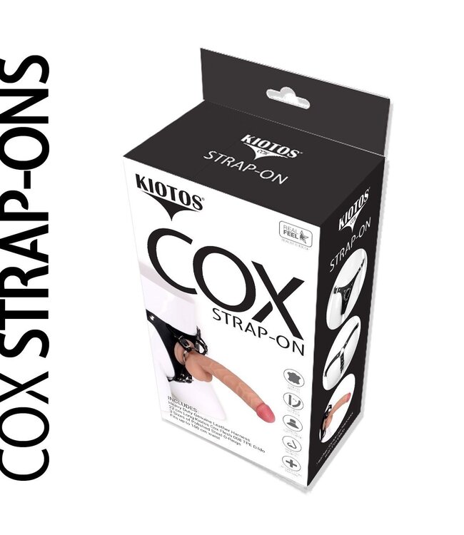 Kiotos COX Kiotos COX Strap-On Set: Leather Harness & 22cm Flexible Dildo