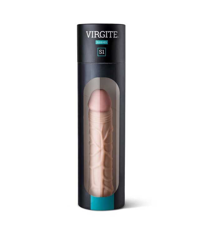 Virgite Realistic 16.5 cm Flexible TPE Penis Sleeve for Natural Feel