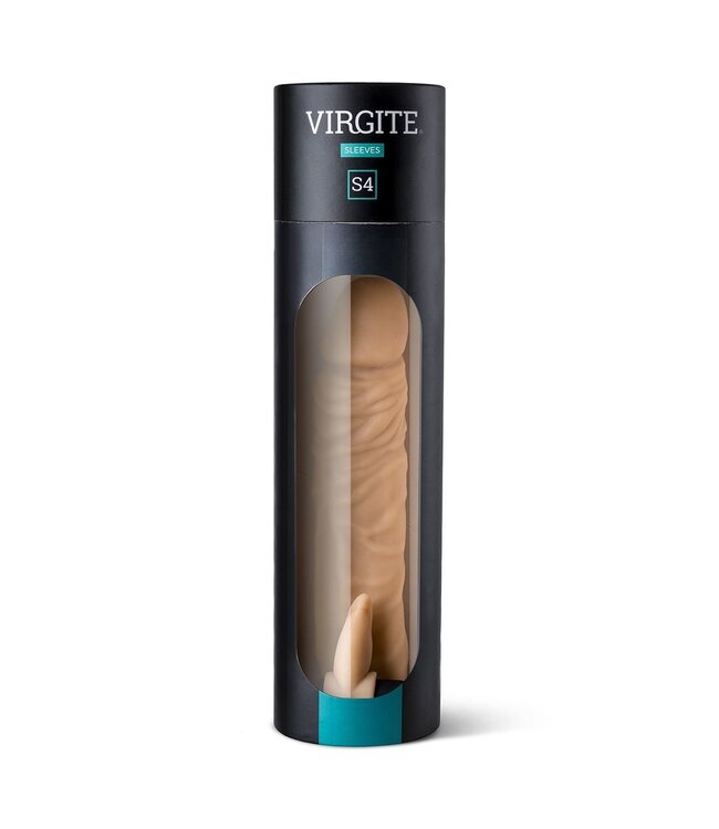 Virgite Virgite Flexibele TPE Sleeve Met Vibrerende Clitoris Stimulator 20 cm