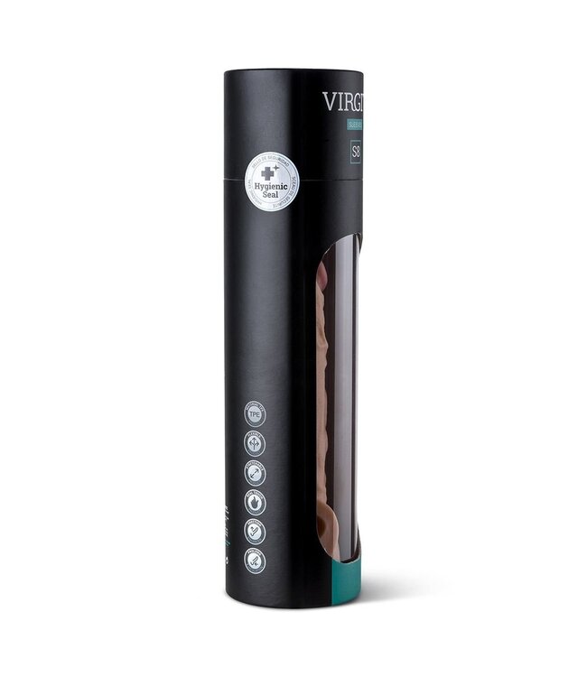 Virgite Virgite TPE Sleeve 19,8 cm Met Ballenopening Voor Comfortabele Pasvorm
