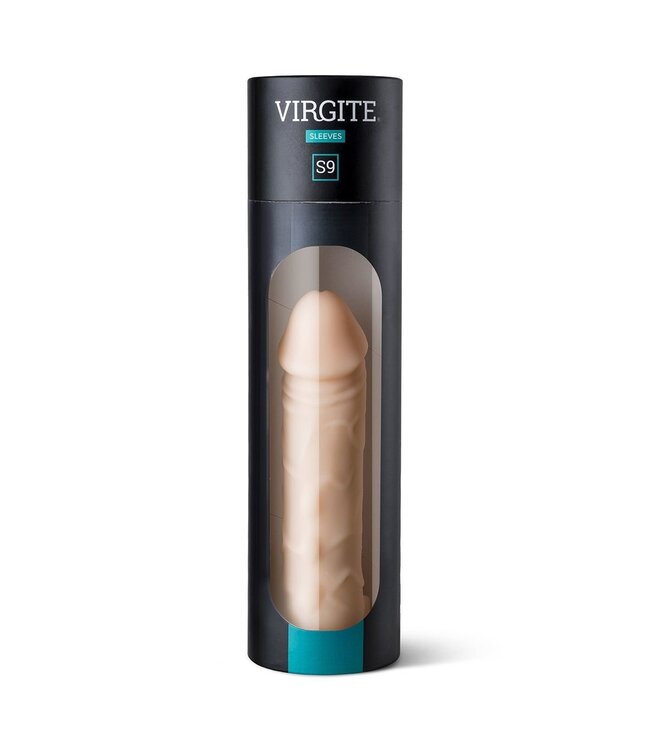 Virgite Realistic 16.5 cm Flesh Sleeve with Stretchy Ball Ring for Support