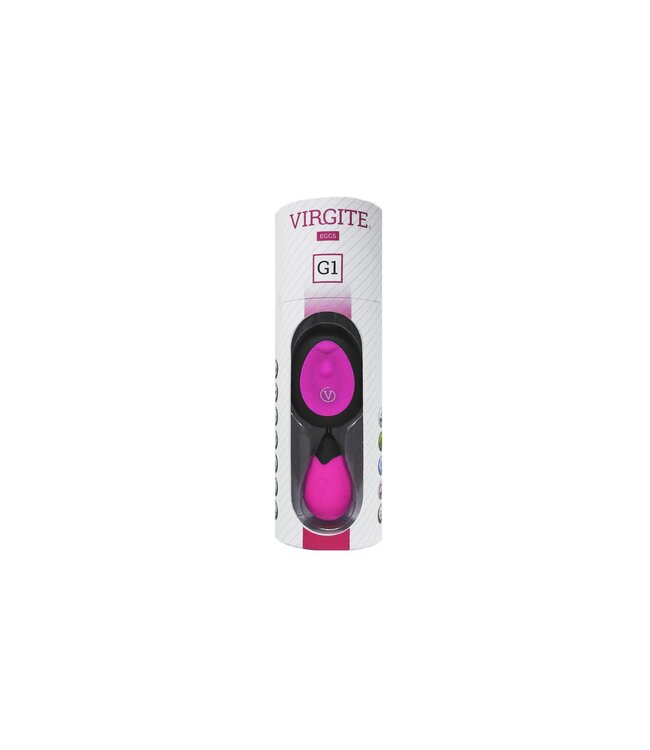 Virgite Rechargeable Pink Waterproof Vibrating Egg with Remote Control - 10 Modes
