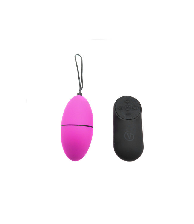 Virgite Pink Remote-Controlled Rechargeable Vibrating Egg - 10 Modes, Waterproof