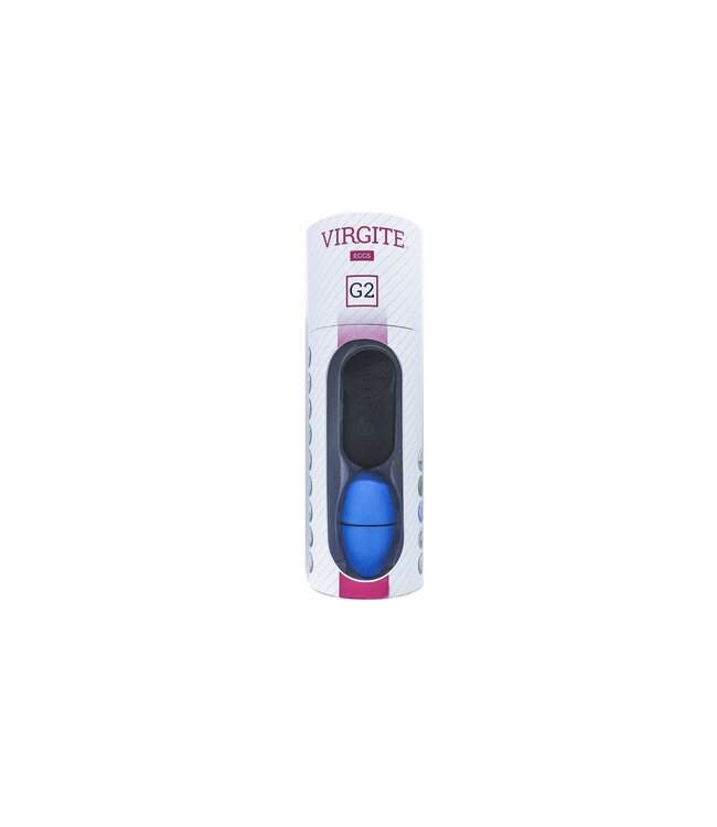 Virgite Virgite Oplaadbaar Waterdicht Vibratie-Ei Met Afstandsbediening En 10 Modi – Blauw