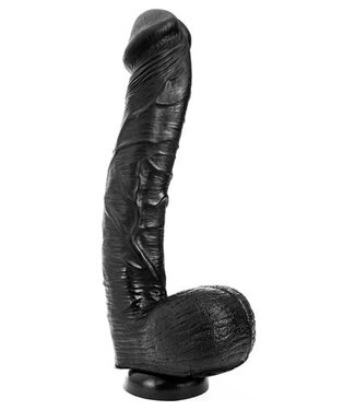 Dinoo Dinoo King-Size-Dildo gebogen schwarz 31 cm – phthalatfrei & luxuriös