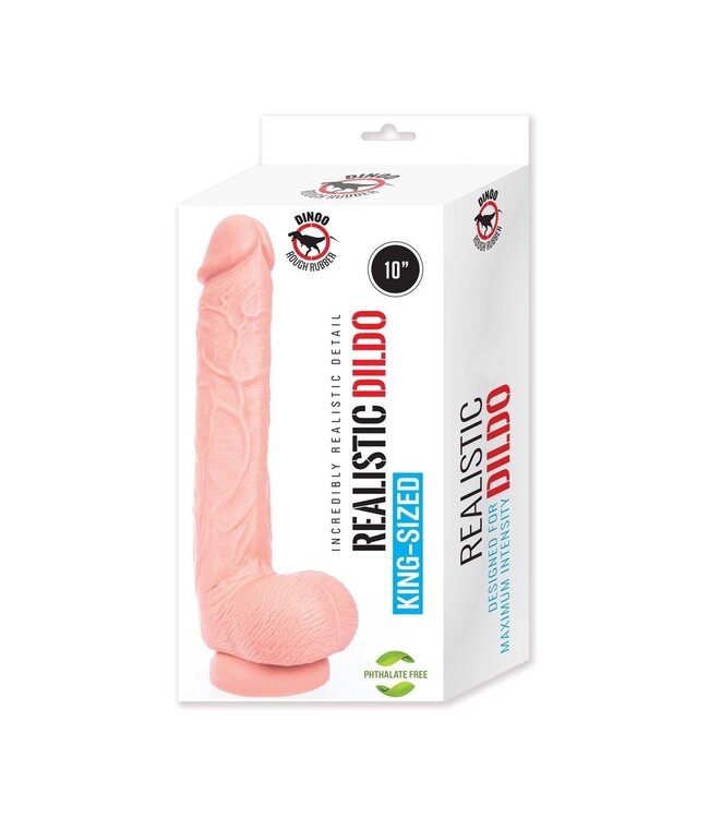 Dinoo Dinoo King-Size Realistische Dildo 26 cm Met 4.5 cm Diameter – Veilig PVC