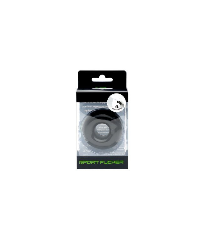 Sport Fucker Skater Boyz Zwarte Donuts Ballstretcher Cockring 56mm Stapelbaar TPR