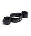 Strict Adjustable PU Leather Neck and Wrist Restraints for BDSM Pleasure