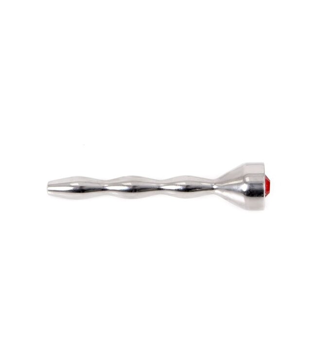 Penisplug WaveGem Rood – Roestvrij Staal Met Golvend Design