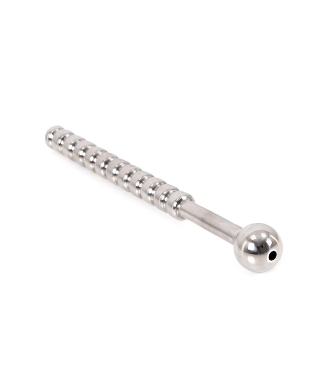 Adamo Ribbed Stainless Steel Penis Plug for Ultimate Pleasure