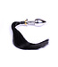 Kiotos Steel RVS Buttplug Met Echte Paardenhaar Paardenstaart Zwart 15 cm