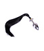 Kiotos Steel RVS Buttplug Met Echte Paardenhaar Paardenstaart Zwart 15 cm