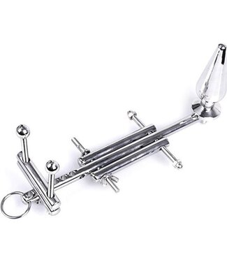 Kiotos Steel Kiotos Steel 4-in-1 Multifunctioneel CBT-Set Met RVS Anale Plug, Ballstretcher en Ballcrusher