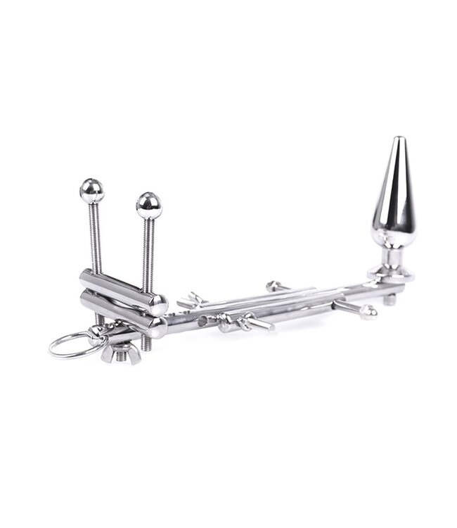 Kiotos Steel Kiotos Steel 4-in-1 Multifunctioneel CBT-Set Met RVS Anale Plug, Ballstretcher en Ballcrusher