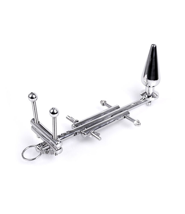 Kiotos Steel Kiotos Steel 4-in-1 Multifunctioneel CBT-Set Met RVS Anale Plug, Ballstretcher en Ballcrusher