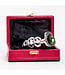 Kiotos Steel RVS Buttplug 9 cm Met Geribbeld Ontwerp En Groene Hartdiamant