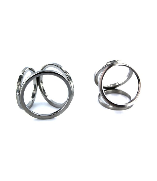 Kiotos Steel Dreifacher Cockring 55 mm – Hochwertiger Edelstahl für intensives Vergnügen