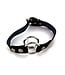 Kiotos Steel Kiotos Open Mouth Gag 40mm Met Verstelbare Zwartleren Stud Riem