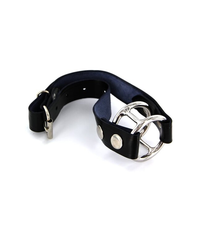 Kiotos Steel Verstellbarer Deep Throat Gag mit Nieten – Robustes Lederband 60 cm