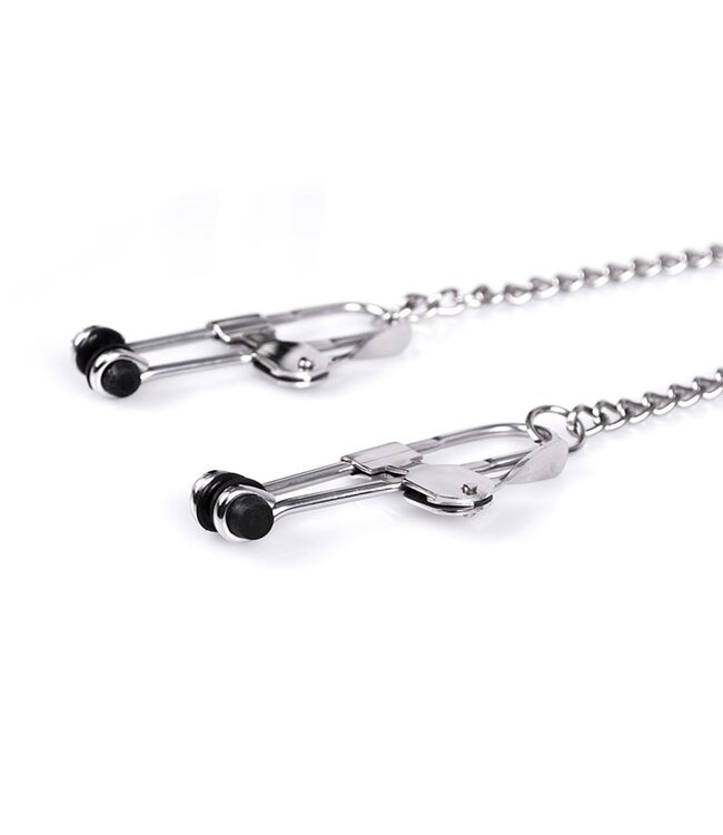 Kiotos Steel Kiotos Stainless Steel Pressure Tit Lock Nipple Clamps with Chain