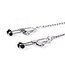 Kiotos Steel Kiotos Stainless Steel Pressure Tit Lock Nipple Clamps with Chain