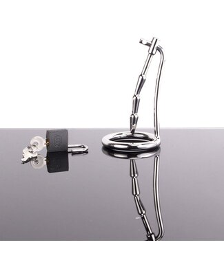 Kiotos Steel Kiotos Steel Penisplug Met Cockring, Hobbels En Hangslot 45mm