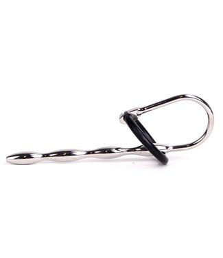Kiotos Steel Roestvrijstalen Penisplug Met Cockring Set Kiotos Steel 13 cm