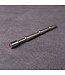 Kiotos Steel RVS Penisstick Met Ribbels En Rode Edelsteen | Kiotos Steel Limited Edition