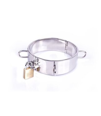 Kiotos Steel Roestvrijstalen Kiotos Collar Breed Model Met Dubbele D-Ringen Unisex