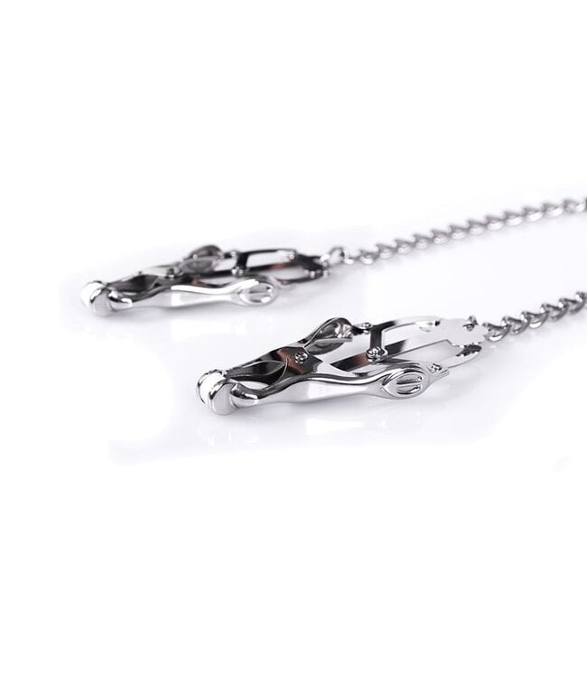 Kiotos Steel Kiotos Clover Nipple Clamps with Chain | Durable Sensual Stimulation