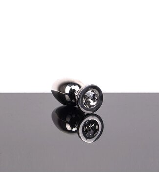 Kiotos Steel Holle Medium Buttplug 7,4 cm RVS Met Heldere Edelsteen – Lichtgewicht