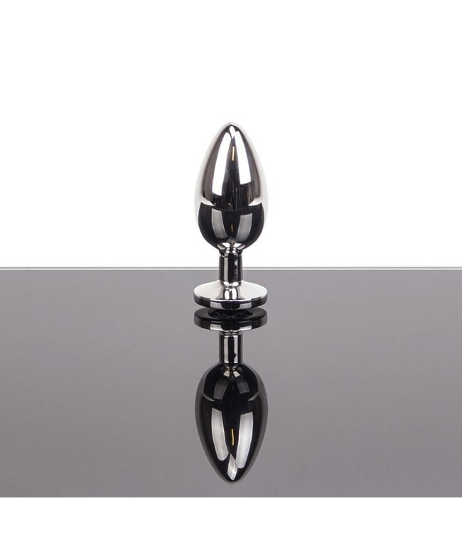 Kiotos Steel Holle Medium Buttplug 7,4 cm RVS Met Heldere Edelsteen – Lichtgewicht