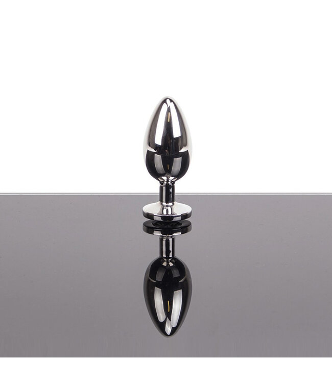 Kiotos Steel Lichtgewicht RVS Buttplug 5,8 cm Met Heldere Edelsteen Voor Beginners