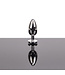 Kiotos Steel Elegant Small Hollow Butt Plug with Clear Gemstone - 5.8 cm